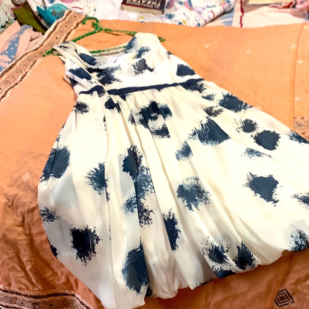 Bubble hemmed silk dress from Loft